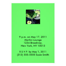 Apple martini invitation