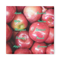Apple Mela Manzana Pomme Apfel magnets by SweetRascal Apple Mela Manzana Pomme Apfel magnets