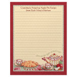 Apple of God's Eye Recipe Paper for Recipe Binders Customized Letterhead