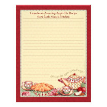 Apple of God's Eye Recipe Paper for Recipe Binders letterhead