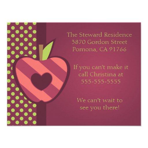 Apple of Our Eye Birthday Party Invitation