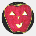 Apple O'Lantern Round Sticker