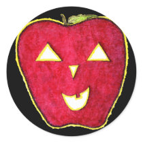 Apple O'Lantern Round Sticker