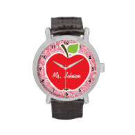 Apple on Blush Pink Paisley Watches