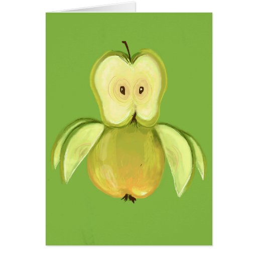 Buy apple e greeting cards - Apple owl Greeting Cards