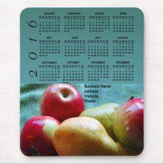 Apple Pear Delight Business Promo 2016 Calendar Mouse Pad