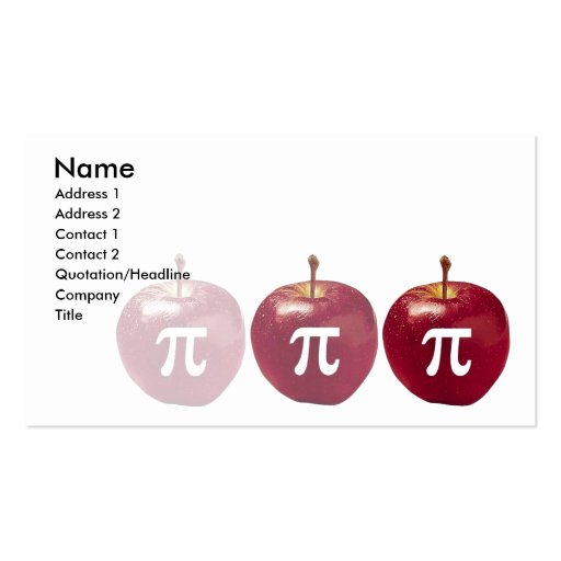 apple pi business card (front side)