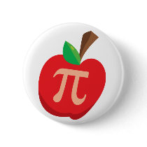Apple Pi Pinback Buttons