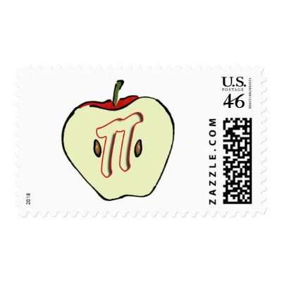 Apple PI (PIE) 3.14 Postage Stamp by Pi_314