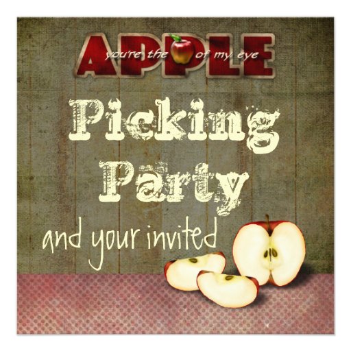 apple picking invitation