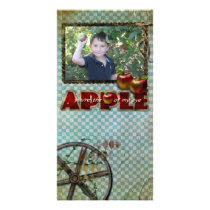 apple picking photo card
