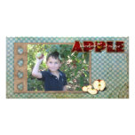 apple picking photo card