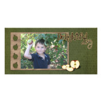 apple picking photo card