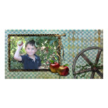 apple picking photo card
