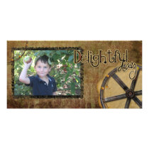 apple picking photo card