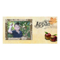 apple picking photo card