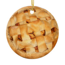 Apple Pie (Add Background Color) Christmas Tree Ornaments