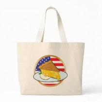 Apple Pie American Flag Canvas Bags