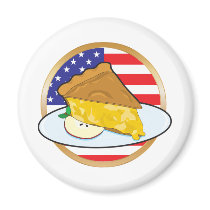 Apple Pie American Flag Fridge Magnet