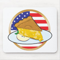 Apple Pie American Flag Mouse Mat