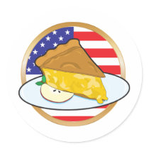 Apple Pie American Flag stickers