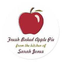 Apple Pie, From the Kitchen Of, Labels Round Sticker