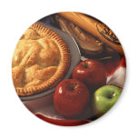 Apple pie refrigerator magnet