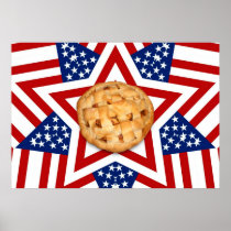 Apple Pie on Stars & Stripes Print