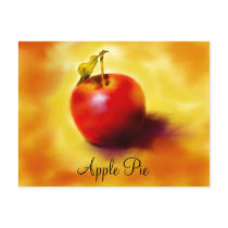 Apple Pie Recipe Card Post Card