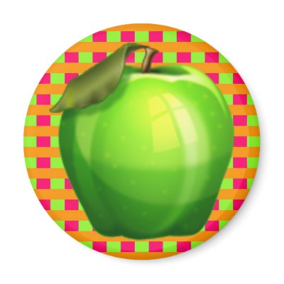 Apple Plaid Magnet by JuJuGarden