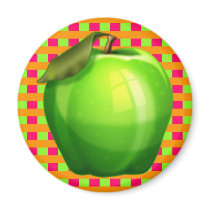 Apple Plaid magnets by JuJuGarden Apple Plaid magnets