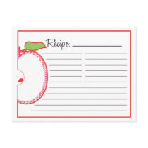 Apple Recipe Card Postcard