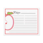 Apple Recipe Card Postcard
