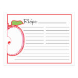Apple Recipe Card Postcard