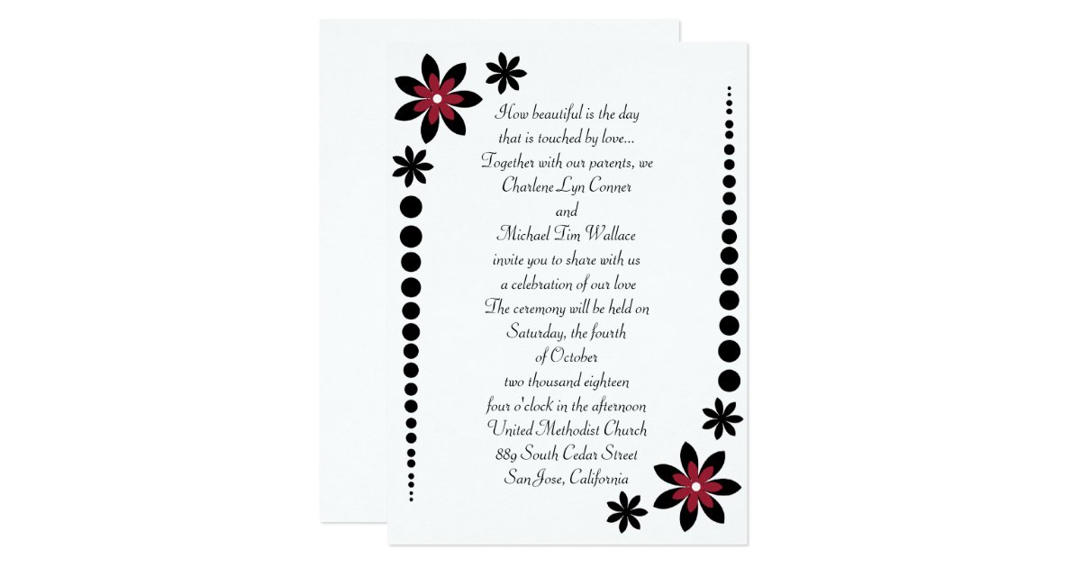 Apple Red Wedding Invitations Zazzle