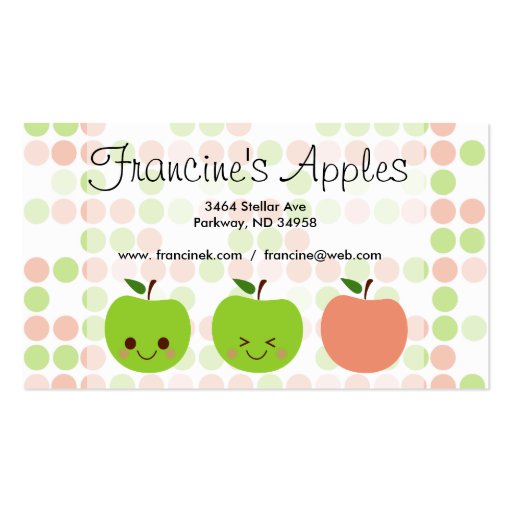 Apple Sass Business Cards (front side)