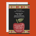 apple seeds party invitation, apple, apples, apple