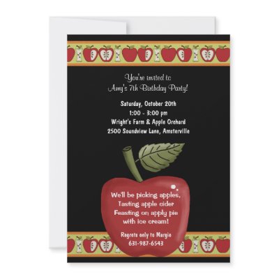 Apple Seeds - Party Invitation by PixiePrints