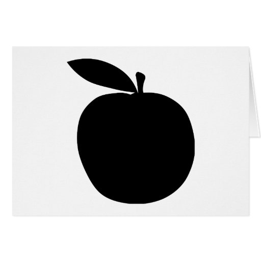 Buy apple e greeting cards - Apple Silhouette Greeting Cards