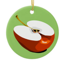 Apple slice ornament ornaments