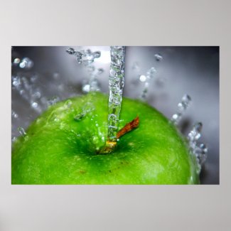 Apple Splash Poster