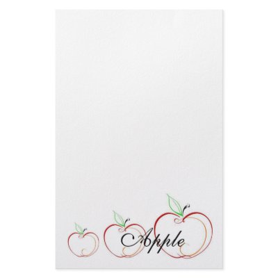APPLE STATIONARY STATIONERY by angelamustin