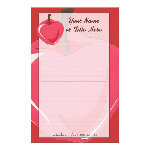Apple Stationery Zazzle