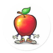 Apple Round Stickers