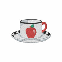 Apple Tea Cup embroidered shirts by ZazzleEmbroidery Apple Tea Cup embroidered shirts