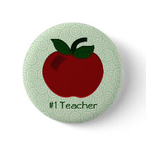 Apple Teacher Collection Pinback Buttons