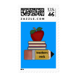 Apple Teachers Rock Tshirts and Gifts Postage Stamp