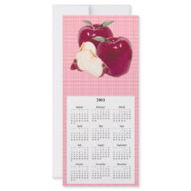 Apple Telephone and Calender card Rack Card Design