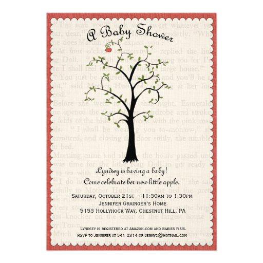 Apple Tree Baby Shower Invitation