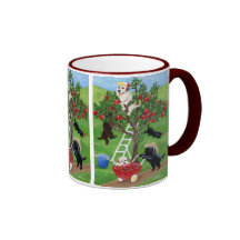 Apple Tree Labradors Painting Mug